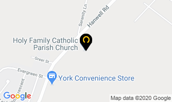 Holy Family Parish in Fredericton map