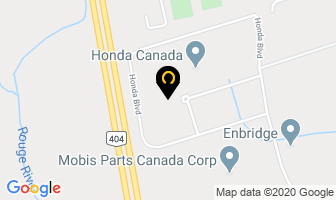 Honda Canada in Markham map