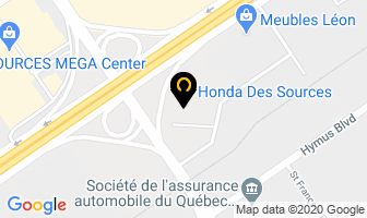 Honda Des Sources in Dorval map