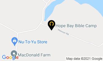 Hope Bay Bible Camp in Pender Island map