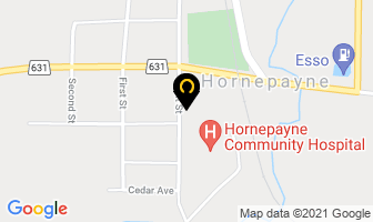 Hornepayne Community Hosp in Algoma District map