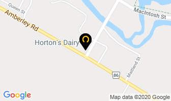 Horton's Dairy in Wingham map