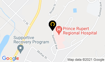 Hospital Employee's Union in Prince Rupert map