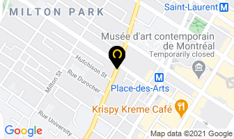 Hotel Majestic in Montreal map