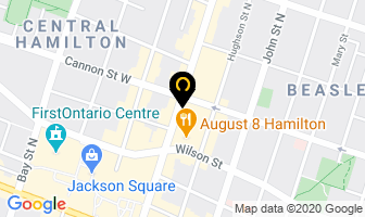Hotti Biscotti in Hamilton map