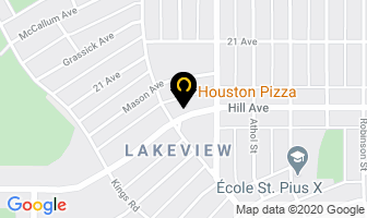 Houston Pizza in Regina map