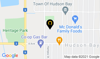 Hudson Bay Community School in Hudson Bay map