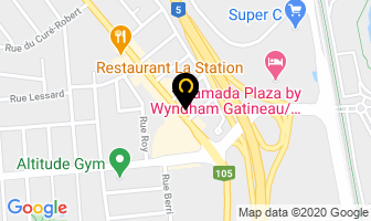 Hull Pizza in Gatineau map