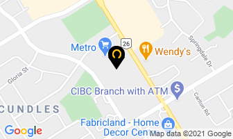 Huronia Denture Clinic in Barrie map