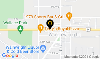 Husky Travel Centre in Wainwright map