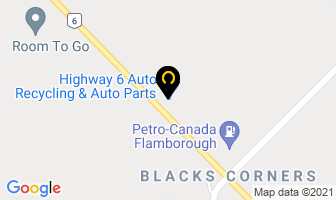 Hwy 6 Auto Recycling in Hamilton map