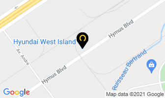 Hyundai West Island in Dorval map
