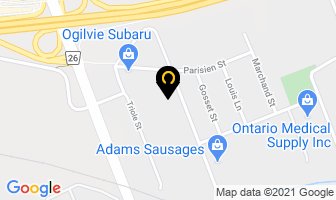 Ideal Roofing in Guelph map