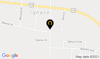 Ignace Best Start Hubtre in Kenora District map