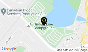 Indian Line Campground in Brampton map