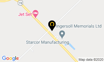 Ingersoll Memorials Ltd in Red Deer map