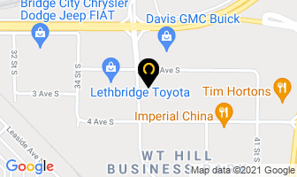 Integrity Hyundai in Lethbridge map