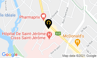 Iris in Saint-Jérôme map