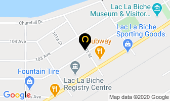J A Williams High School in Lac la Biche map