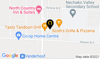 J C's Water Works Ltd in Vanderhoof map