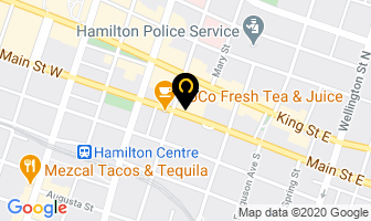 J N F Canada in Hamilton map