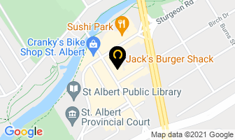 Jack's Burger Shack in St. Albert map