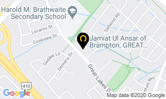 Jamiat-Ul-Ansar Of Brampton in Brampton map