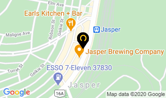 Jasper's Whitewater Rafting Co Ltd in Jasper map