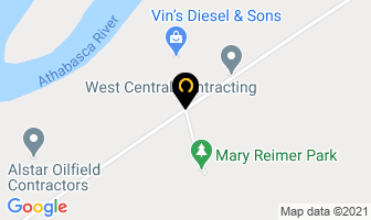 Jazzy Oilfield Services in Hinton map