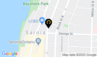 Jeff Charron Rehab Services in Sarnia map