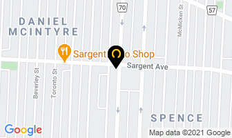 Jeffrey's Barber Shop in Winnipeg map