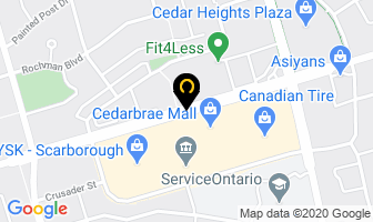 Jenif Takeout in Orillia map