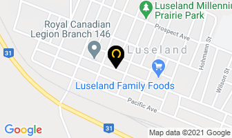 Jensen Bill in Luseland map