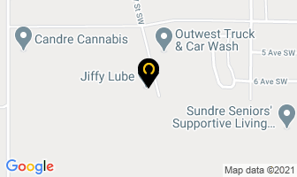 Jiffy Lube in Sundre map