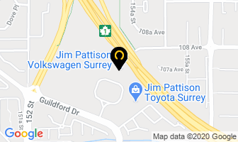 Jim Pattison Volkswagen Surrey in Surrey map