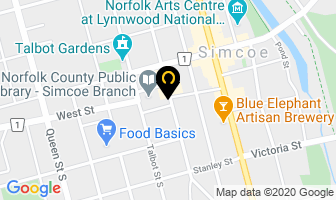 Jo-Ann Adams School Of Dance in Simcoe map