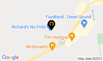 Joe Tomato's Restaurant in Owen Sound map