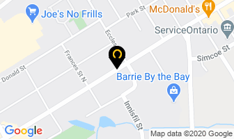 John Burch in Barrie map