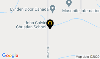 John Calvin School in Chilliwack map