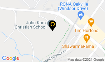 John Knox Christian School in Burlington map
