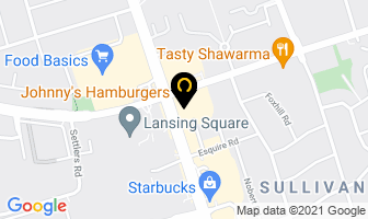 Johnny's Hamburgers in Orillia map