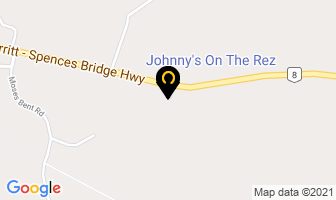 Johnny's On The Rez in Merritt map