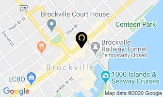 Johnson Insurance in Brockville map