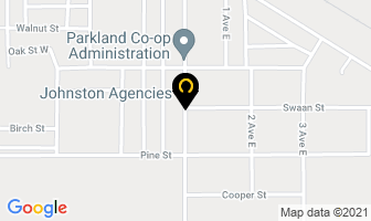Johnston Agencies in Division No. 14 map