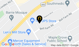 Johnston Health Center in Barrie map