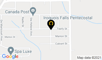 Jolin's Corner Store in Iroquois Falls map