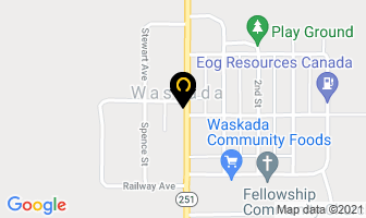 Jolly Construction in Waskada map
