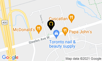 Jordex International Inc in Vaughan map