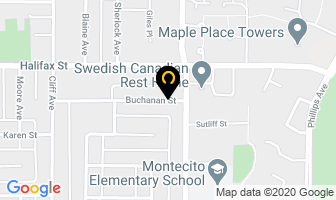 Jorgensen Roofing in Burnaby map