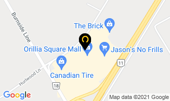 Joseph Mens Clothier in Orillia map